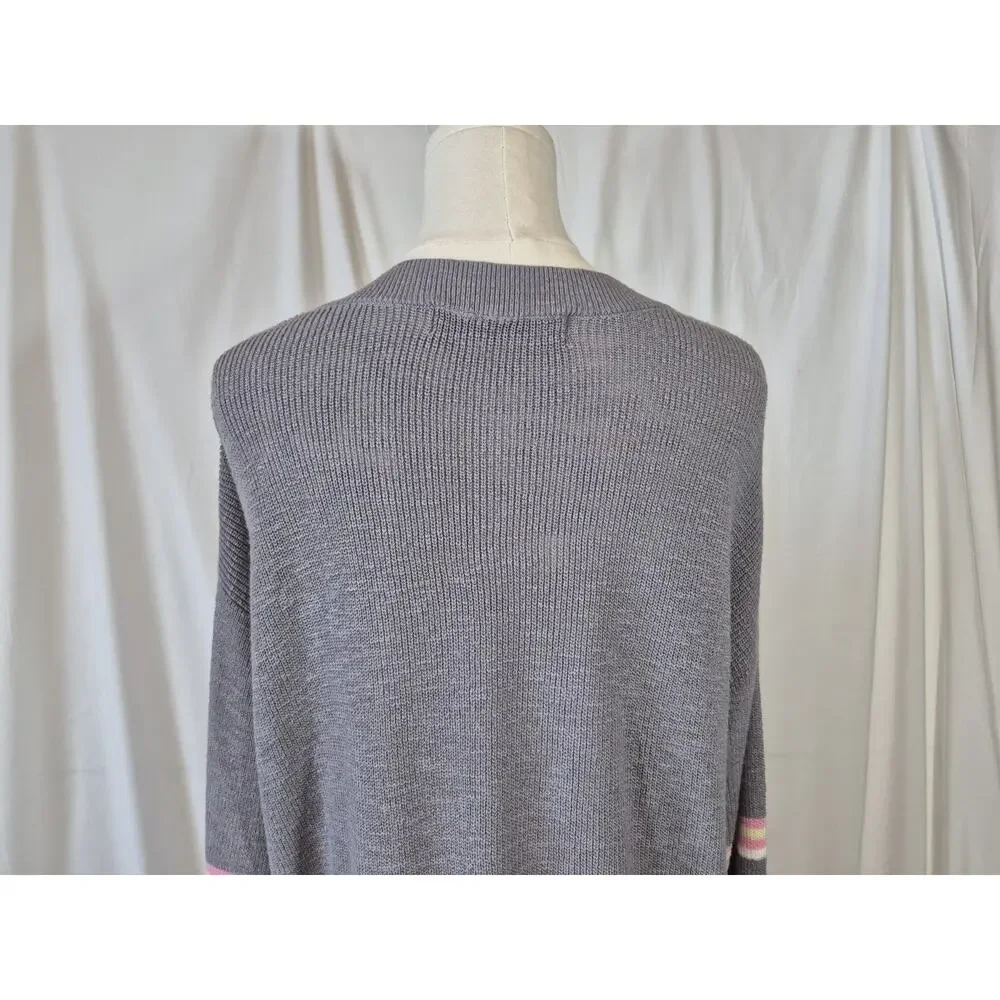 Free People Beach Mariner Striped Cotton Blend Sweater Small - Picture 10 of 12
